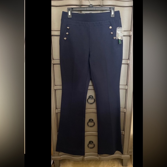 INC pull on flare pants hood buttons size 6 - Picture 2 of 16